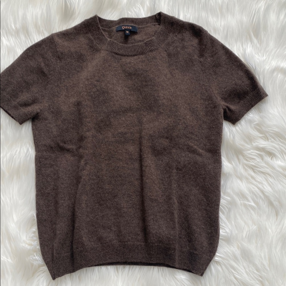 Quince Brown Crewneck Sweater Soft Knit Classic